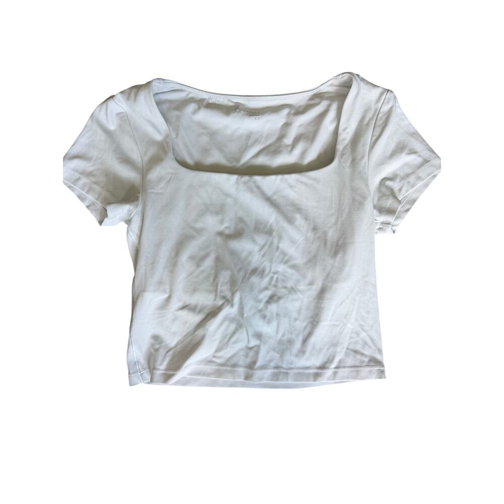 Aerie offline square neck short sleeve crop small